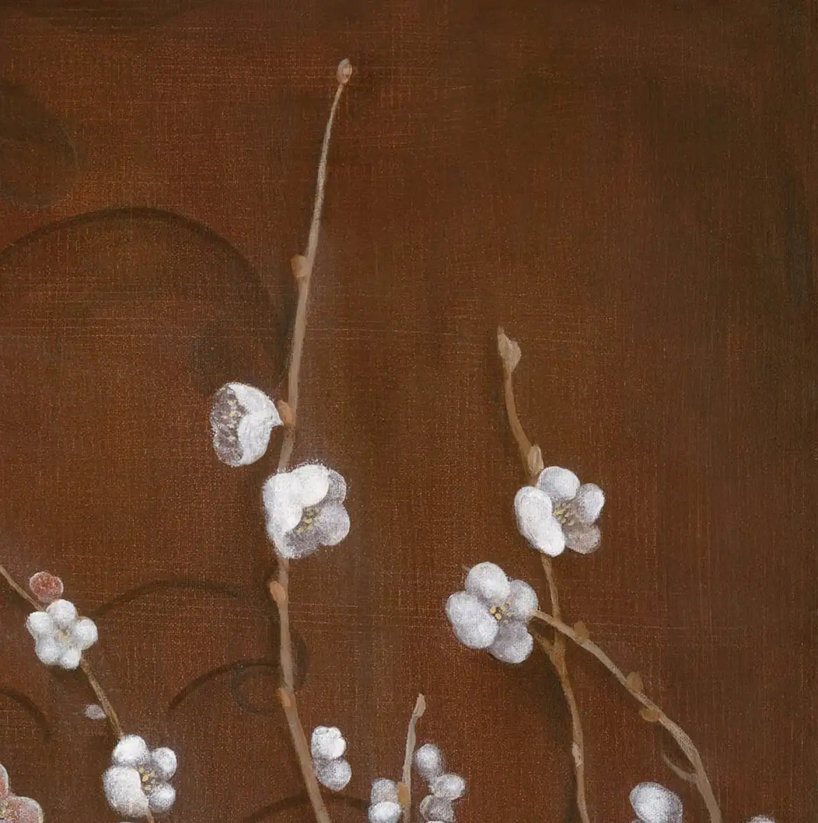 Frendorf | Kirschblüten auf Zinnober I Wandkunst