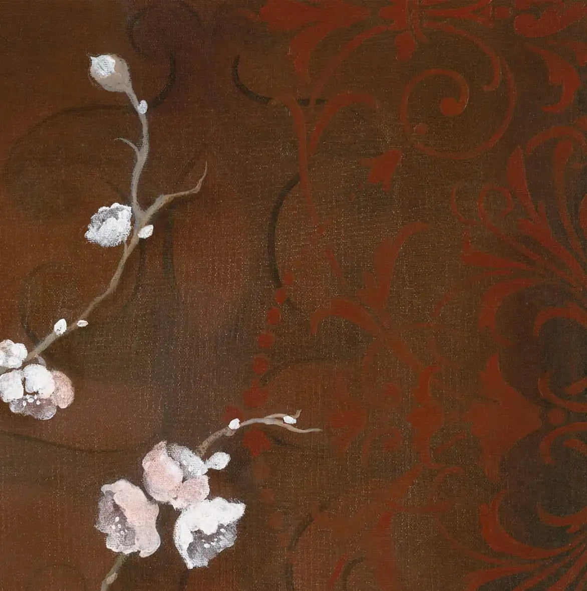 Frendorf | Kirschblüten auf Zinnober II Wandkunst