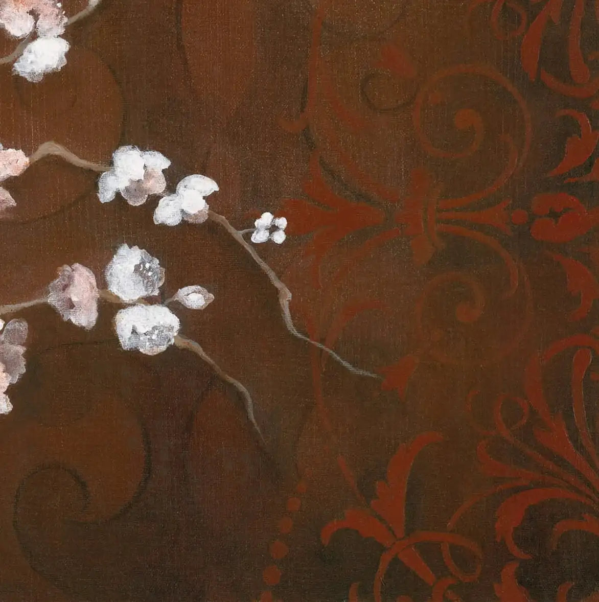Frendorf | Kirschblüten auf Zinnober II Wandkunst