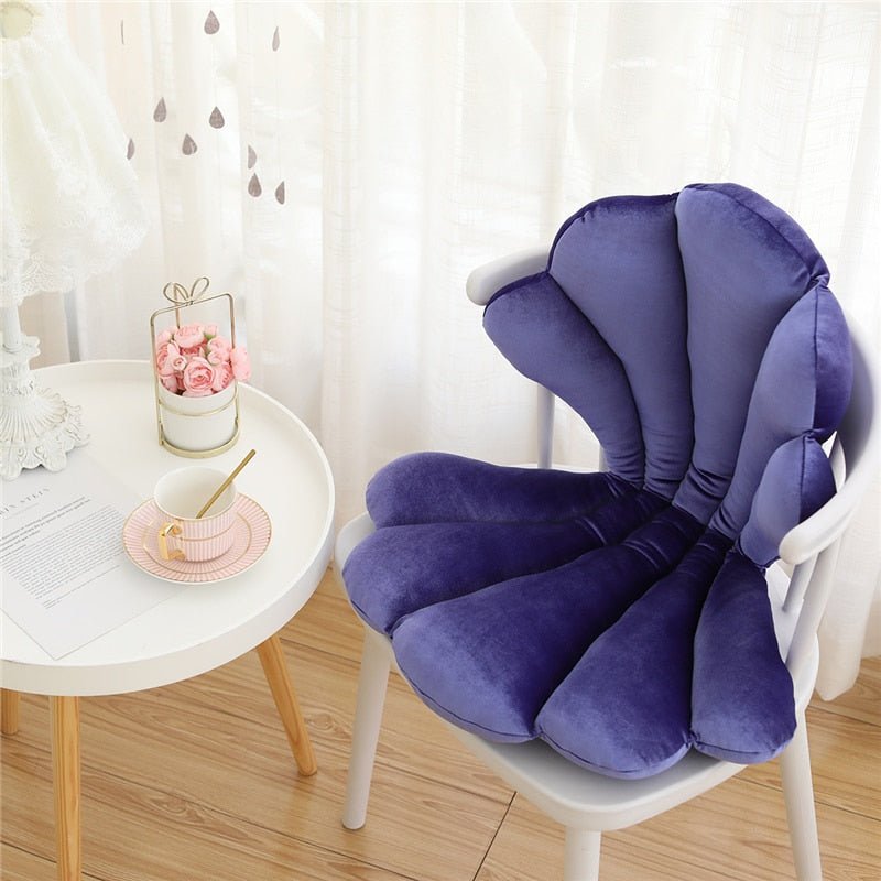 Chic Samt Muschel Kissen - Luxuriöses und Stilvolles Kissen für Wohnzimmer, Schlafzimmer