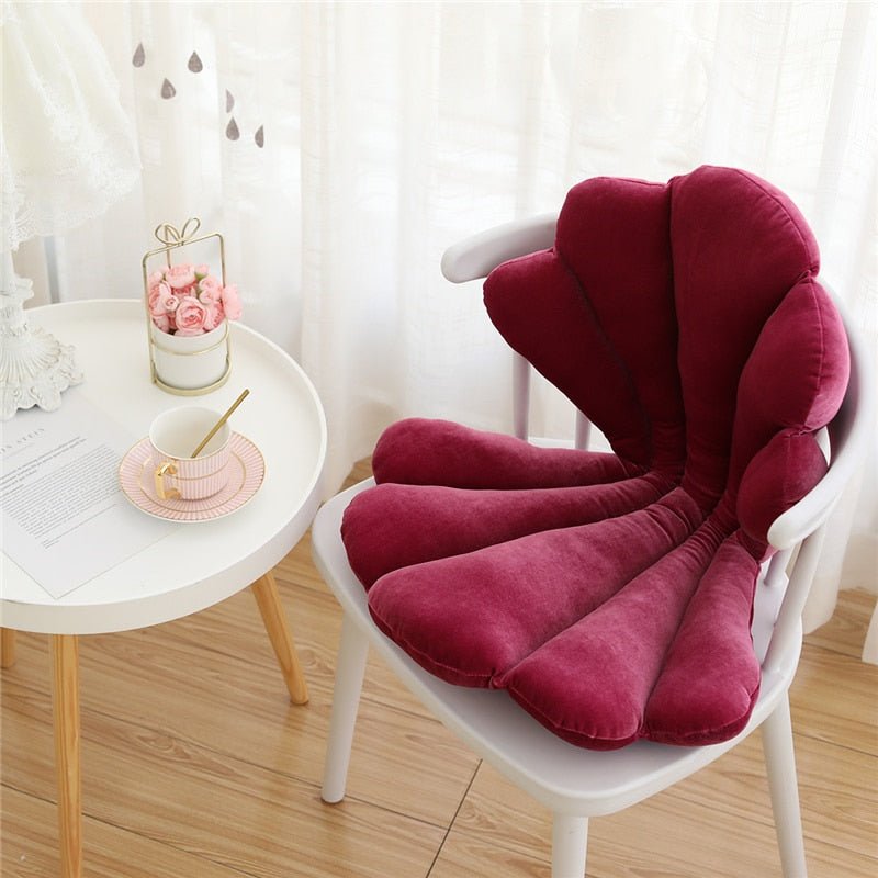 Chic Samt Muschel Kissen - Luxuriöses und Stilvolles Kissen für Wohnzimmer, Schlafzimmer