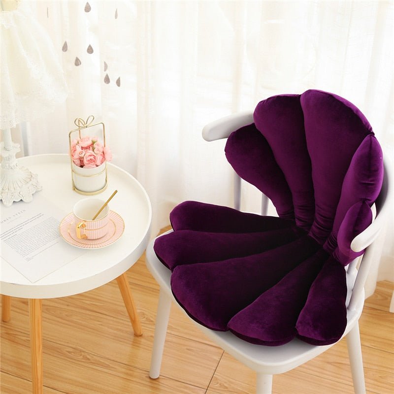 Chic Samt Muschel Kissen - Luxuriöses und Stilvolles Kissen für Wohnzimmer, Schlafzimmer