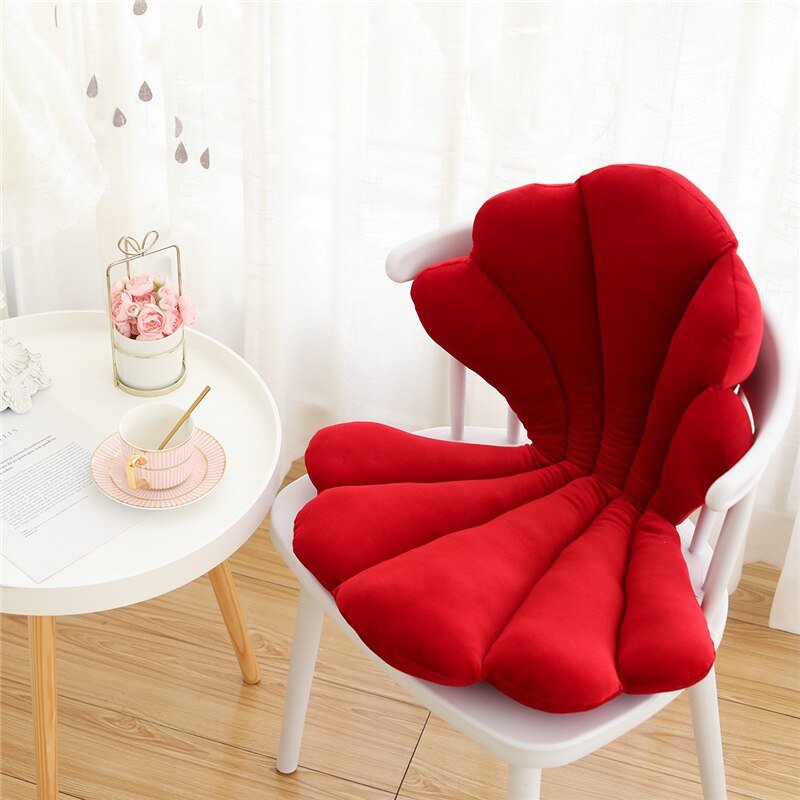 Chic Samt Muschel Kissen - Luxuriöses und Stilvolles Kissen für Wohnzimmer, Schlafzimmer