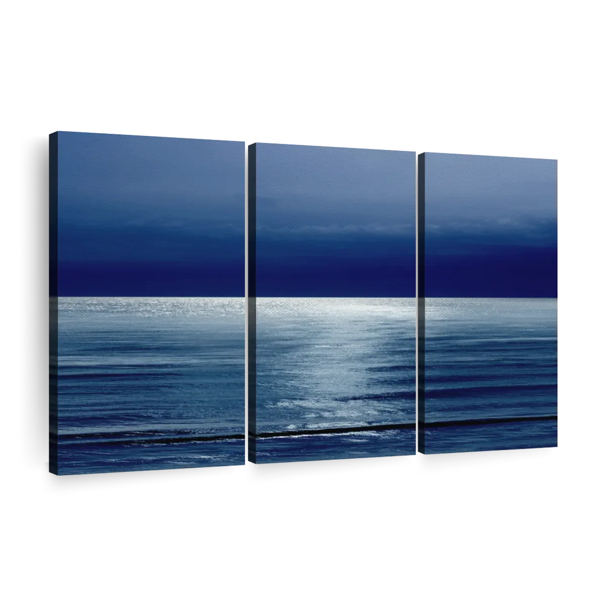 Frendorf | Mondlicht Ozean Blau I Wandkunst