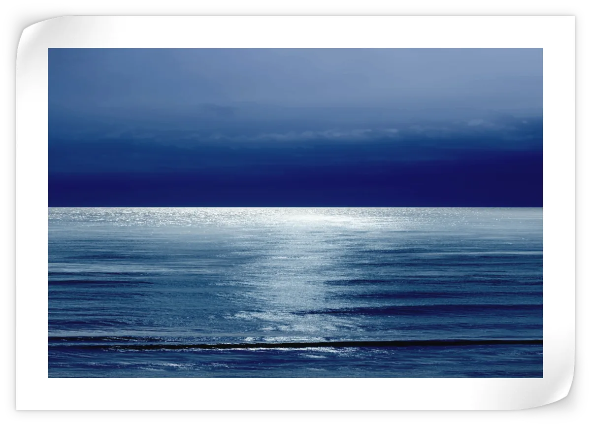 Frendorf | Mondlicht Ozean Blau I Wandkunst
