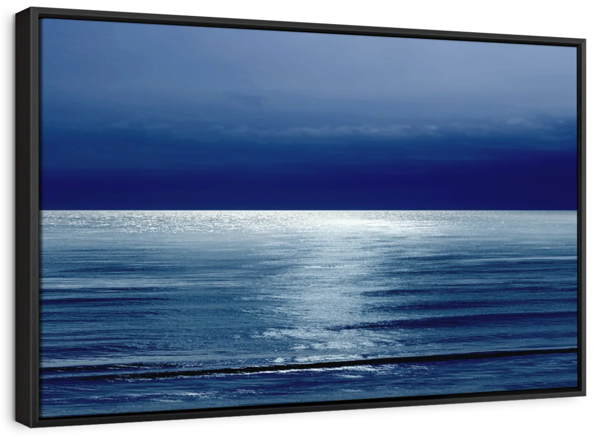 Frendorf | Mondlicht Ozean Blau I Wandkunst