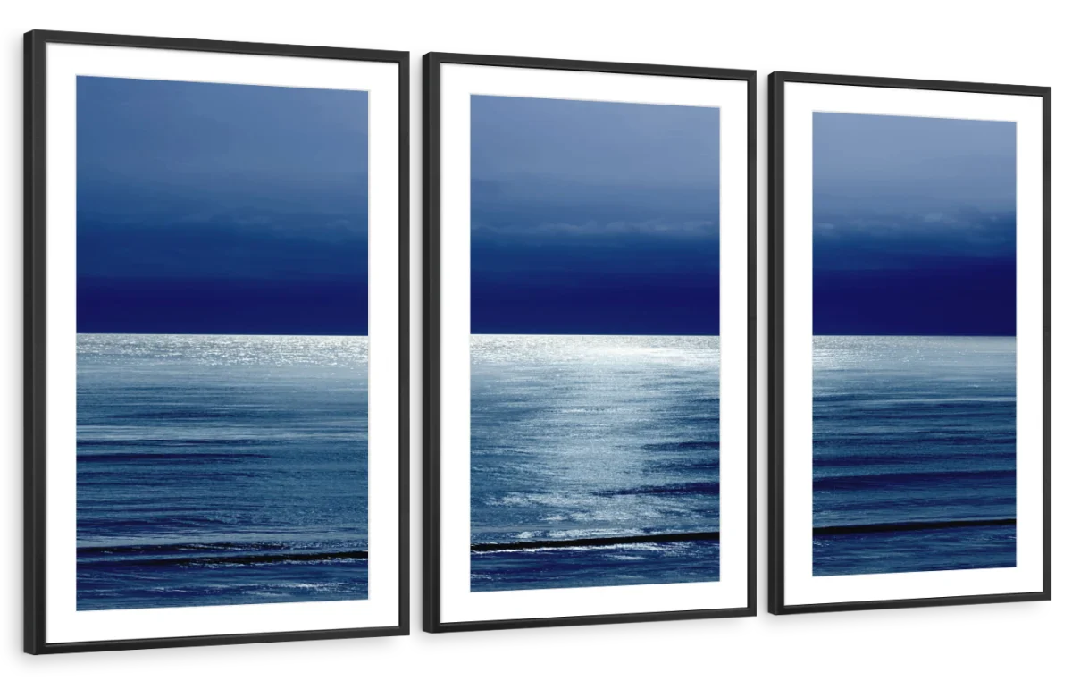 Frendorf | Mondlicht Ozean Blau I Wandkunst
