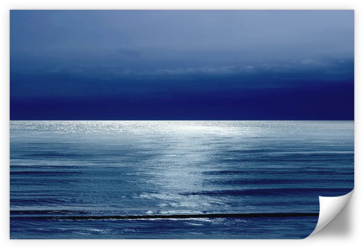 Frendorf | Mondlicht Ozean Blau I Wandkunst