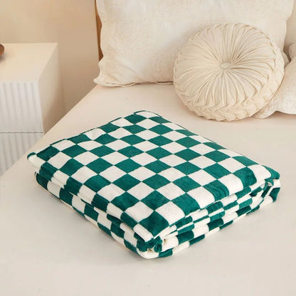 Klassisches Schachbrett-Karo-Design Sofadecke
