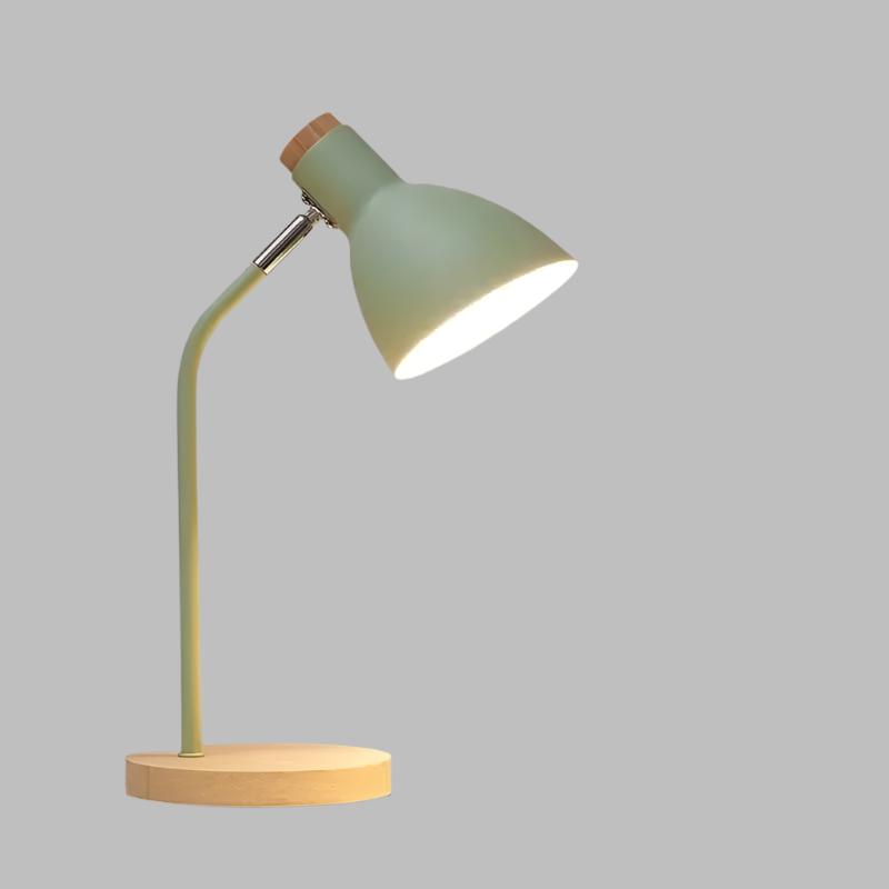 Frendorf | Holztischlampe – Kreative skandinavische Schreibtischlampe aus Holz und Metall
