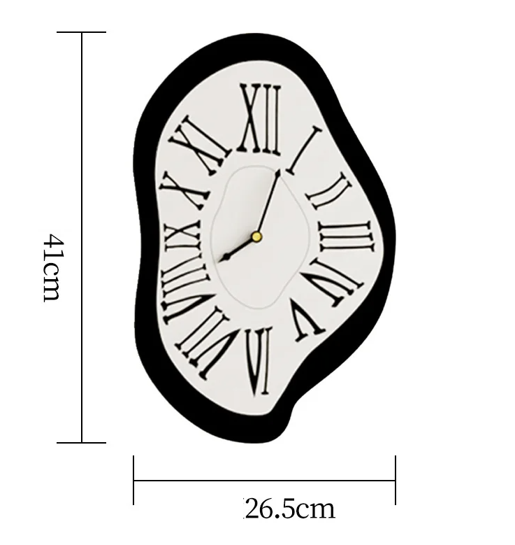 Surreal schmelzende nordische Wand Uhr