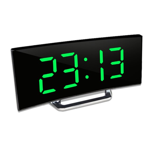 LED-Beleuchtung großes digitales Display | Gebogene LED Digitalwecker - Amedea
