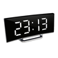 LED-Beleuchtung großes digitales Display | Gebogene LED Digitalwecker - Amedea