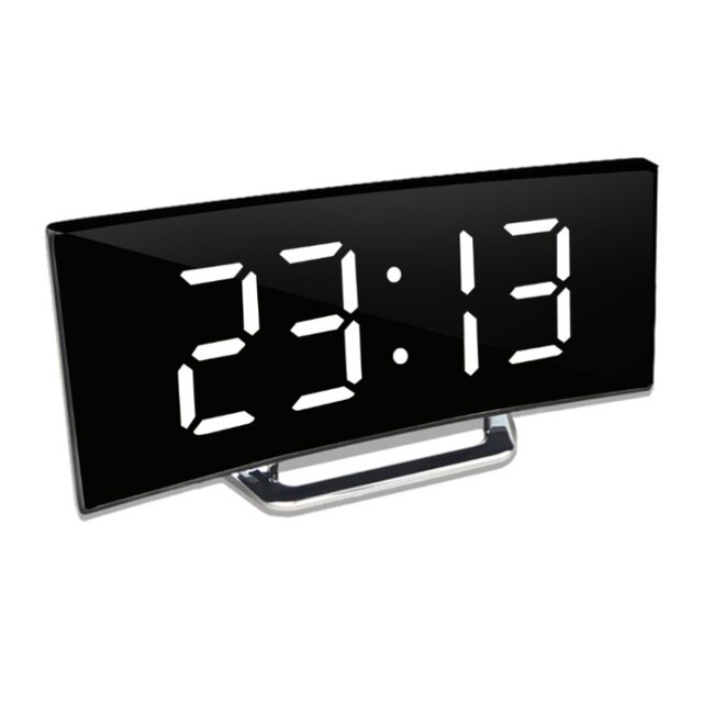 Frendorf | TimeGlide LED Digitalwecker | Großes Gebogenes Display | Dimmbar | Wecker mit Temperaturanzeige
