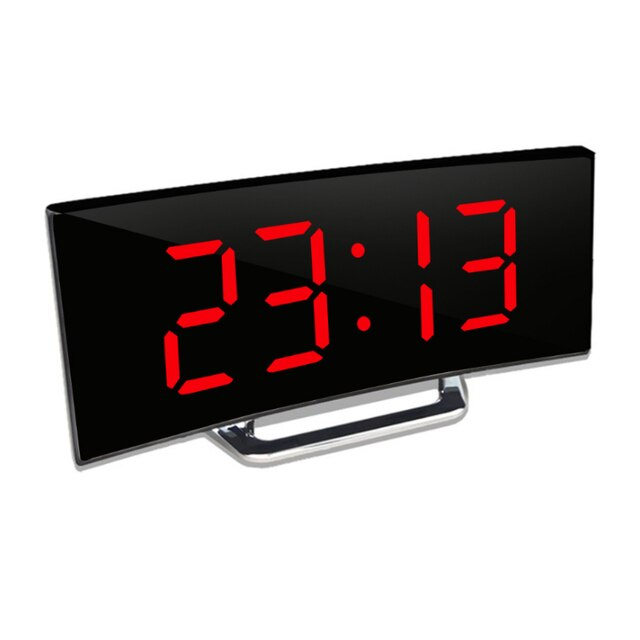 LED-Beleuchtung großes digitales Display | Gebogene LED Digitalwecker - Amedea