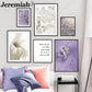 Küstenlavendel Lilie Magnolie Wandkunst Poster