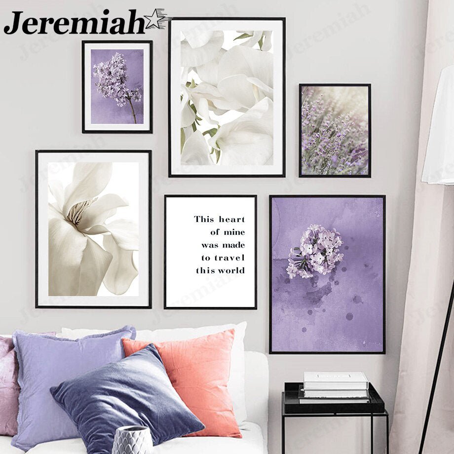 Küstenlavendel Lilie Magnolie Wandkunst Poster