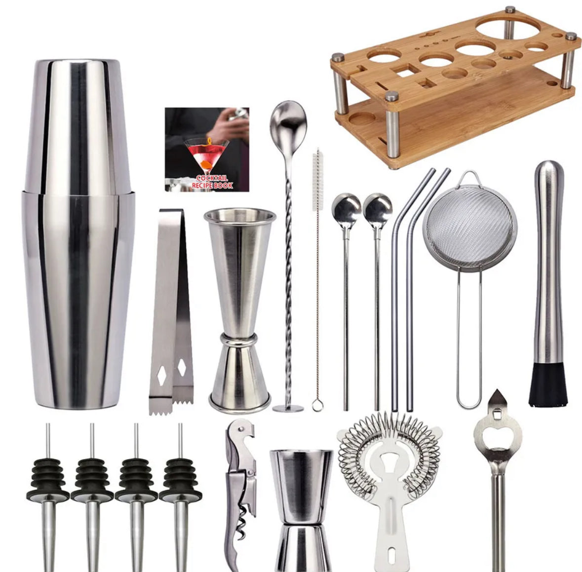 Frendorf | 23-Teiliges Professionelles Bartender-Set – ShakerPro