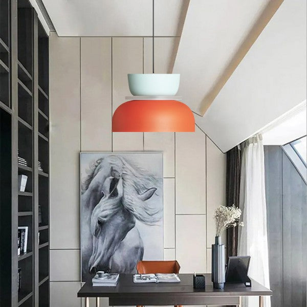 Frendorf | NordicGlow Moderne Pendelleuchte | Skandinavisches Design | Farbige Akzente | Dimmbar | Ideal für Esszimmer & Wohnzimmer