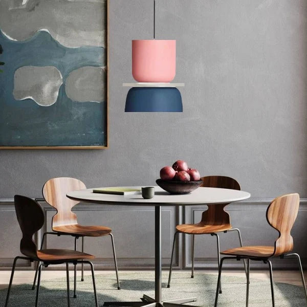 Frendorf | NordicGlow Moderne Pendelleuchte | Skandinavisches Design | Farbige Akzente | Dimmbar | Ideal für Esszimmer & Wohnzimmer
