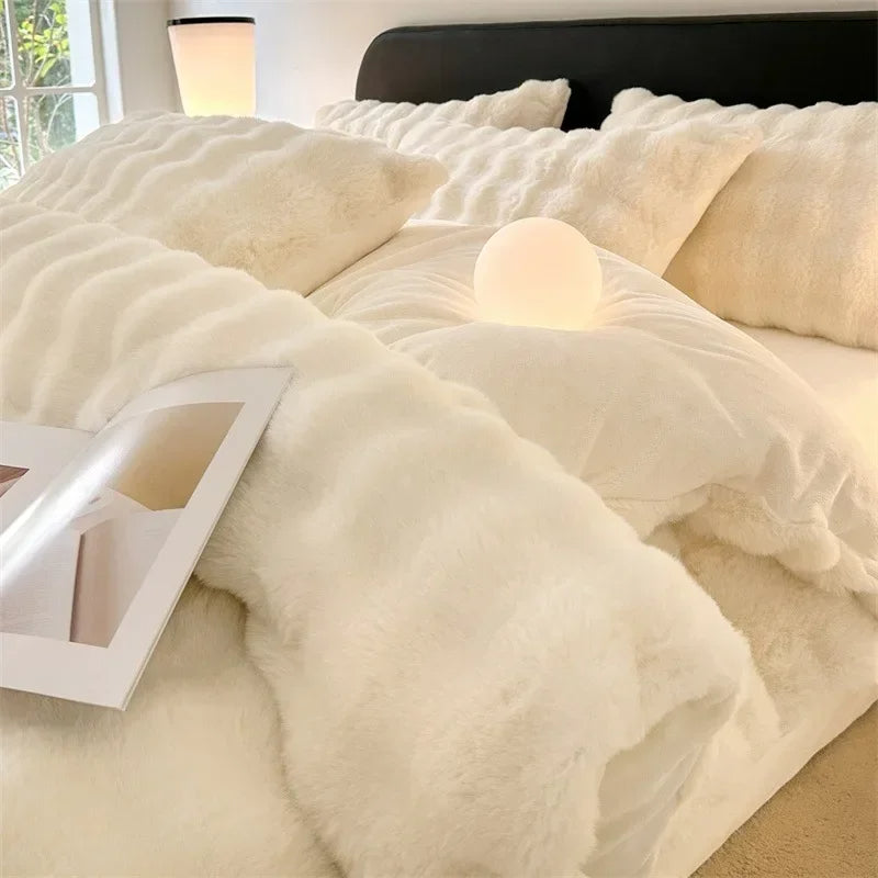 Frendorf | Weiches Traumplüsch-Velours-Bettwäsche-Set