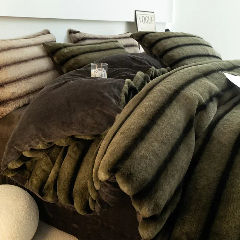 Frendorf | Weiches Traumplüsch-Velours-Bettwäsche-Set
