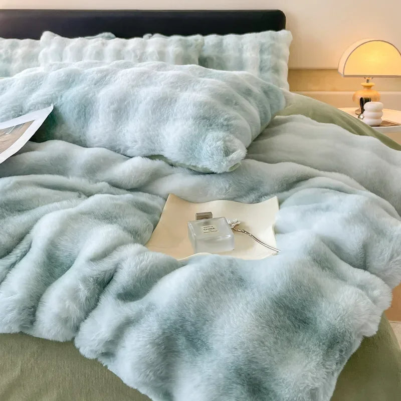 Frendorf | Weiches Traumplüsch-Velours-Bettwäsche-Set