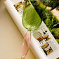 Kelch und Karaffe aus farbigem Glas von Phillips