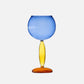 Kelch und Karaffe aus farbigem Glas von Phillips