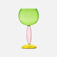Kelch und Karaffe aus farbigem Glas von Phillips