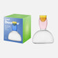 Kelch und Karaffe aus farbigem Glas von Phillips