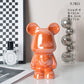 Bunte Keramikbären-Skulptur und Statue Sparschwein Schreibtischornament
