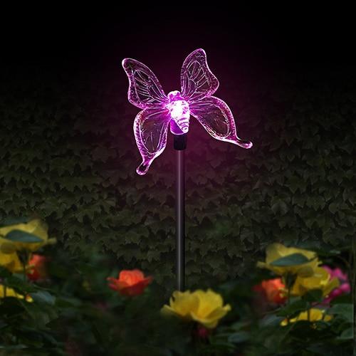 Solar-LED-Gartenleuchten „Bunte Fliegen“