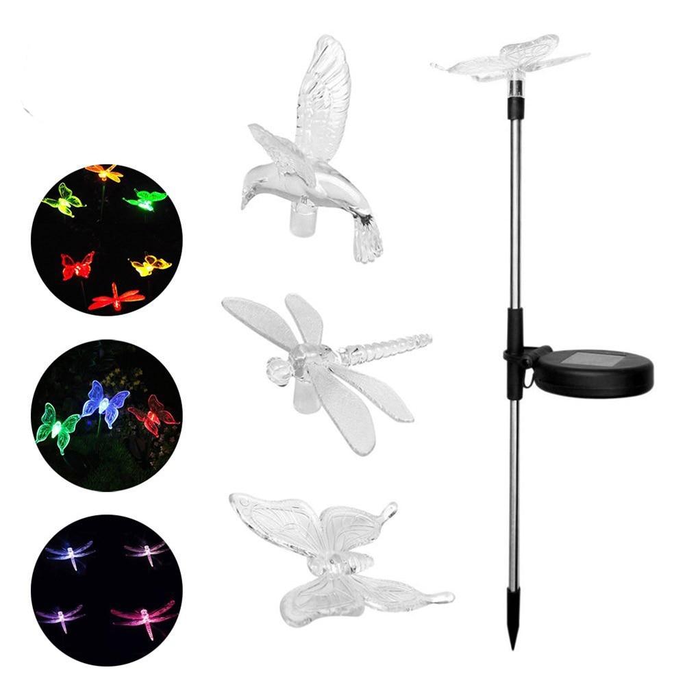Solar-LED-Gartenleuchten „Bunte Fliegen“