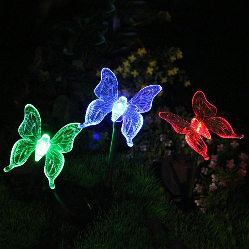 Solar-LED-Gartenleuchten „Bunte Fliegen“