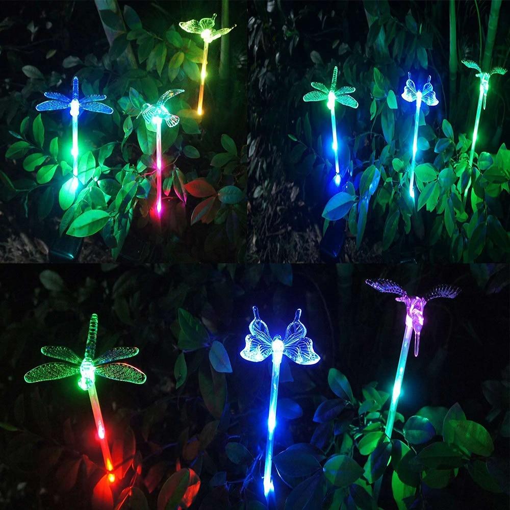 Solar-LED-Gartenleuchten „Bunte Fliegen“