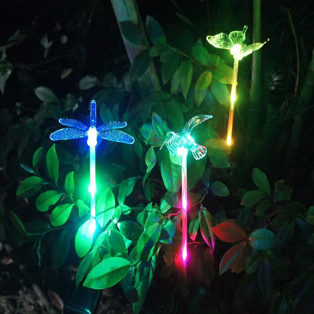 Solar-LED-Gartenleuchten „Bunte Fliegen“