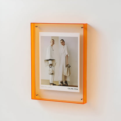 Farbiger transparenter Acrylrahmen für moderne Displays