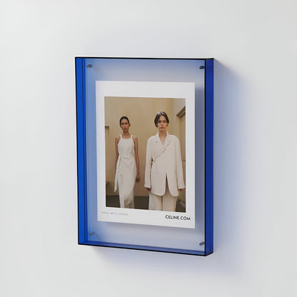Farbiger transparenter Acrylrahmen für moderne Displays