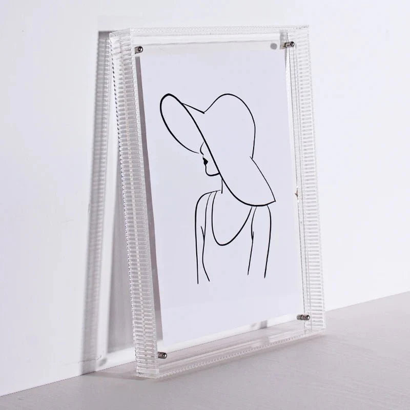 Frendorf | Transparenter Acryl-Bilderrahmen | Farbiger Minimalistischer Designrahmen