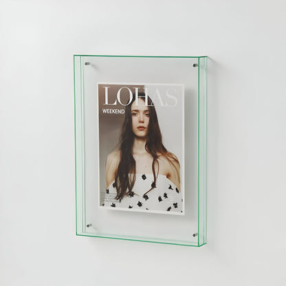 Farbiger transparenter Acrylrahmen für moderne Displays