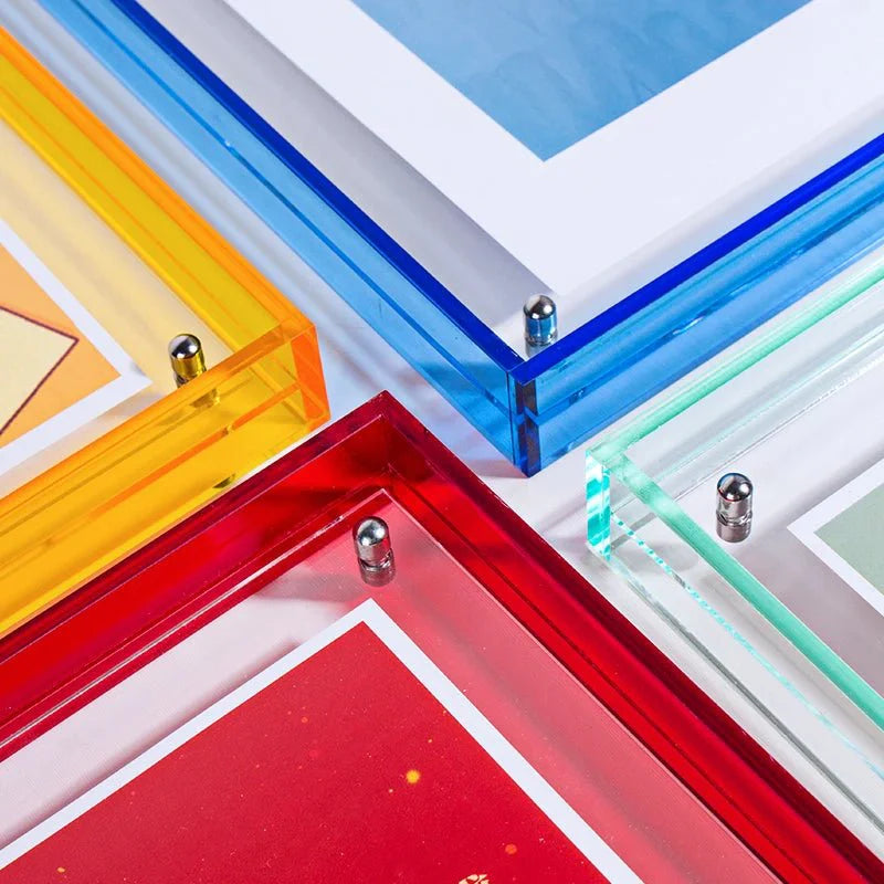 Frendorf | Transparenter Acryl-Bilderrahmen | Farbiger Minimalistischer Designrahmen