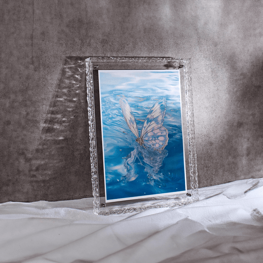 Farbiger transparenter Acryl-Bilderrahmen