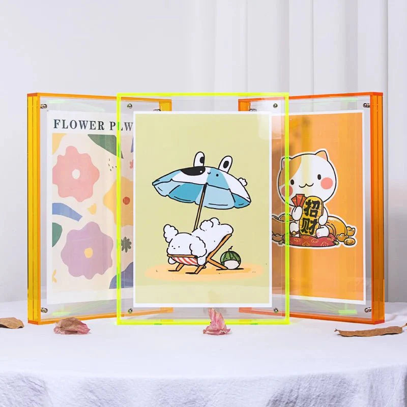 Frendorf | Transparenter Acryl-Bilderrahmen | Farbiger Minimalistischer Designrahmen