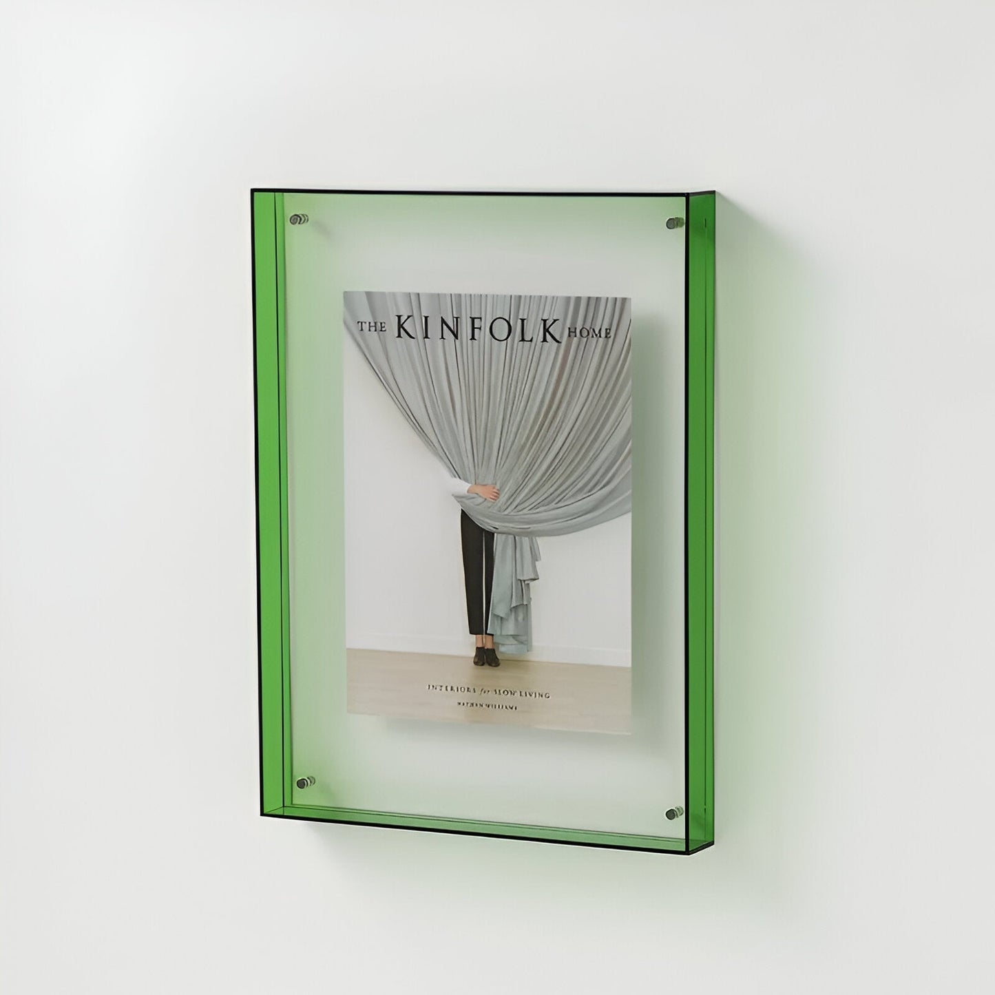 Farbiger transparenter Acrylrahmen für moderne Displays