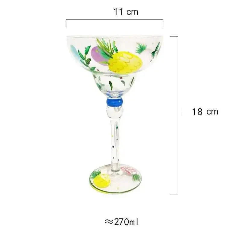 Farbenfrohes Margarita-Cocktailglas