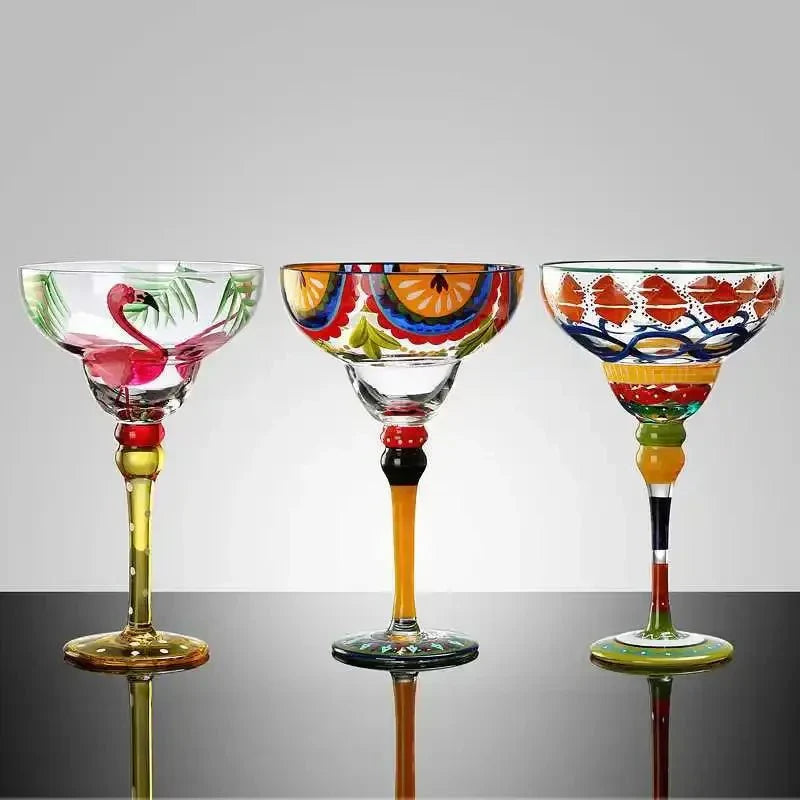 Farbenfrohes Margarita-Cocktailglas
