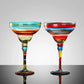 Farbenfrohes Margarita-Cocktailglas