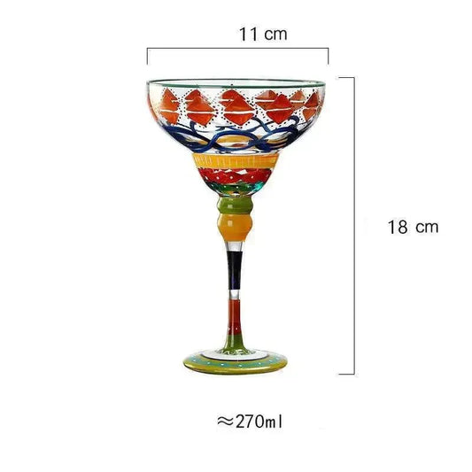 Farbenfrohes Margarita-Cocktailglas