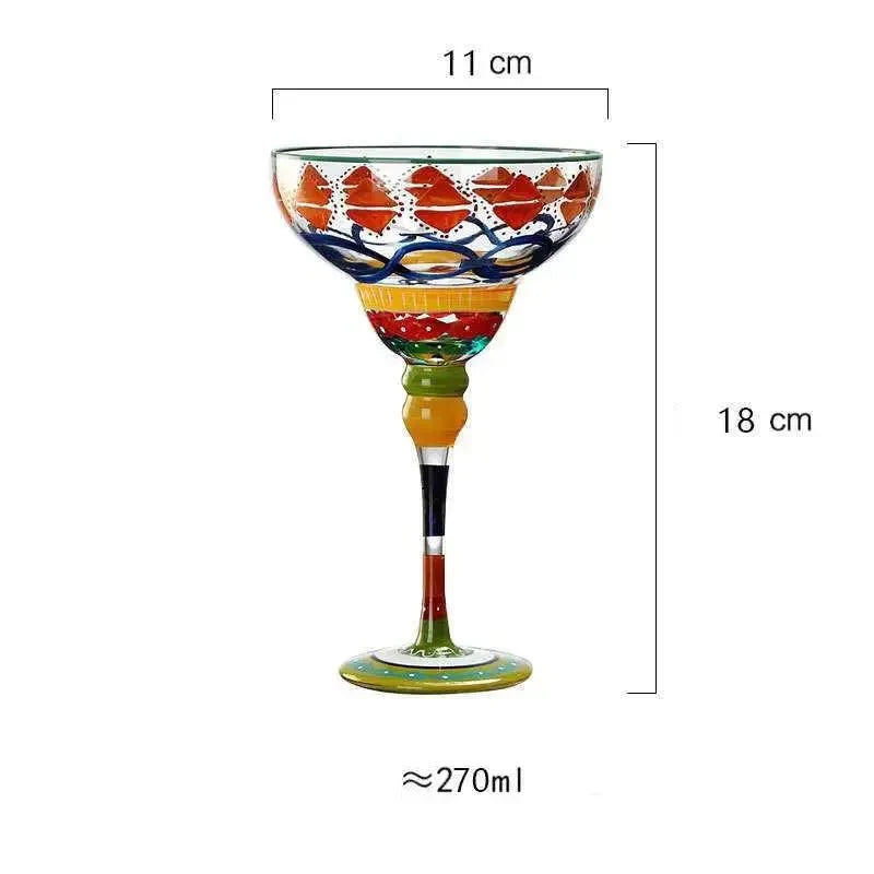 Bunte Margarita Cocktailglas